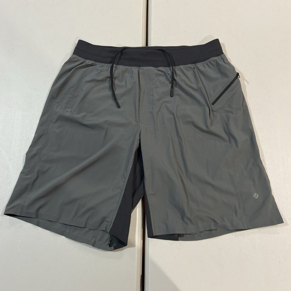 Lululemon Shorts Mens Size L Graphite Grey Water Repellent Athletic Hiking 10”